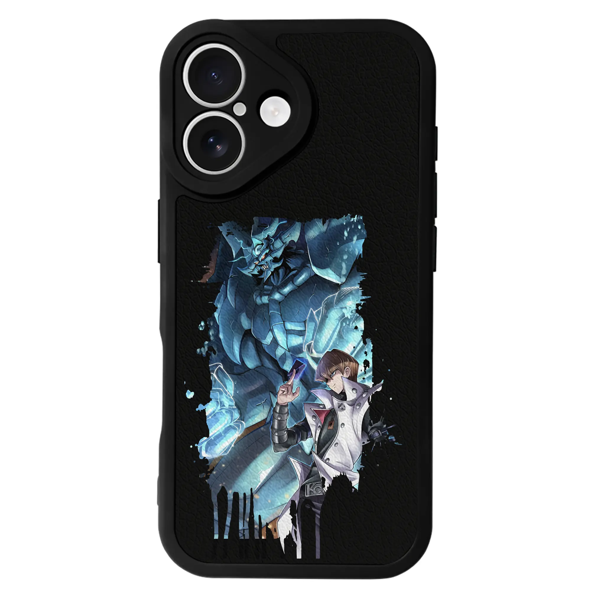 遊☆戯☆王 グッズ,海馬瀬人 - IPhone 16シリーズ対応 ・ シリコンスマホケース ・ レザー調 ・ 高精度フィット ・ 耐衝撃 ・ ワイヤレス充電対応 ・ 精密カット